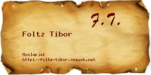 Foltz Tibor névjegykártya